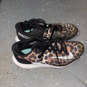 Nike Women's  Black and Brown Leopard Athletic Tennis Shoes